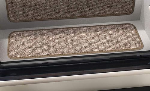 Miniatura 7 de Prest-O-Fit 5-1088 Decorian - Tapetes para escalones de cámper., 8", marrón (Butter Pecan Brown) marrón (Butter Pecan Brown),Granito negro,marrón