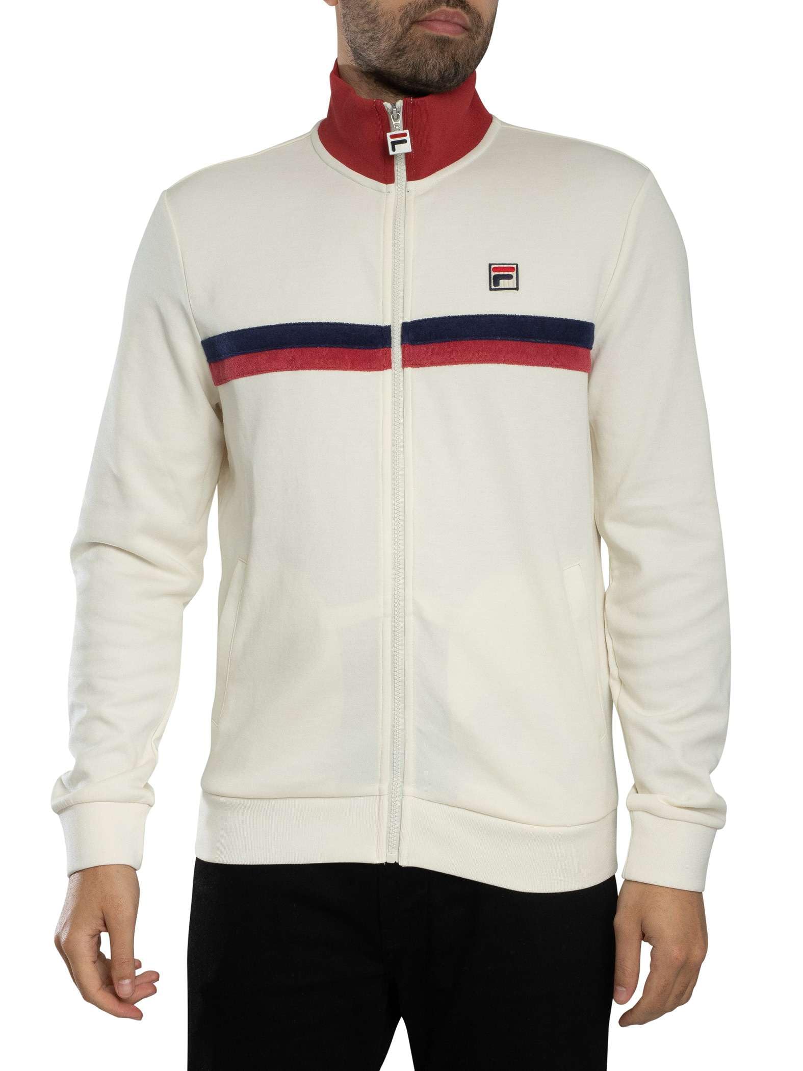 Fila Men's Gardenia/Garnet/White Enrico Track Jacket