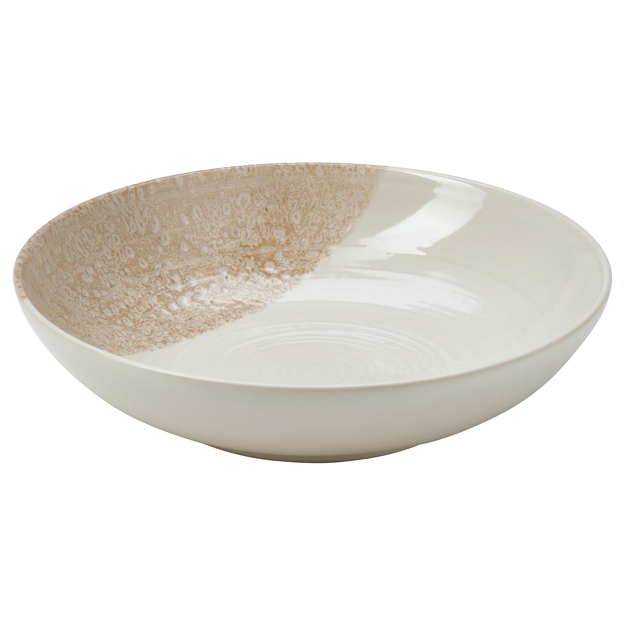 Assiette creuse KRUSTISTEL en céramique beige à motifs raffinés 19 cm