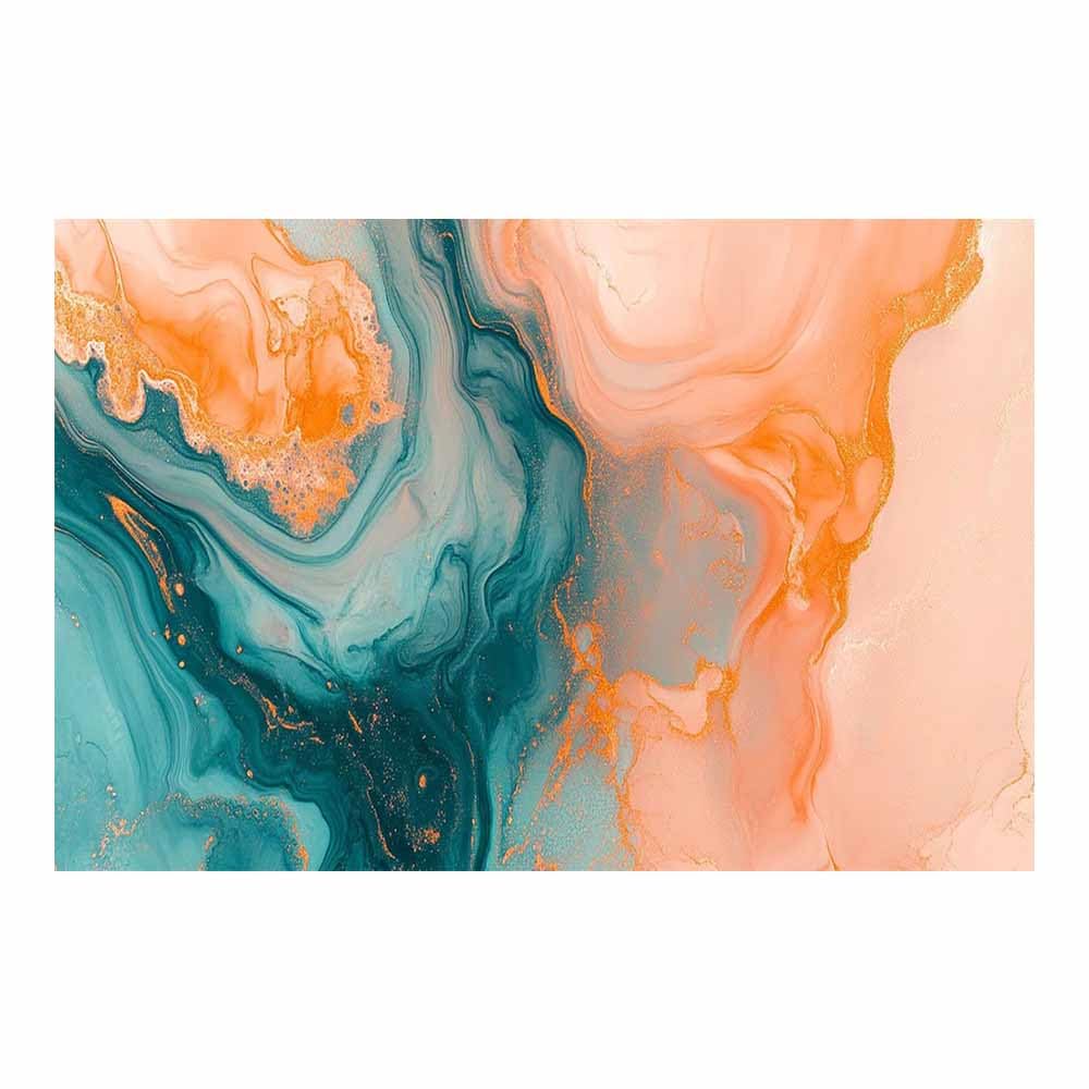 Paysage abstrait mur art orange sans cadre pour décoration moderne - 8