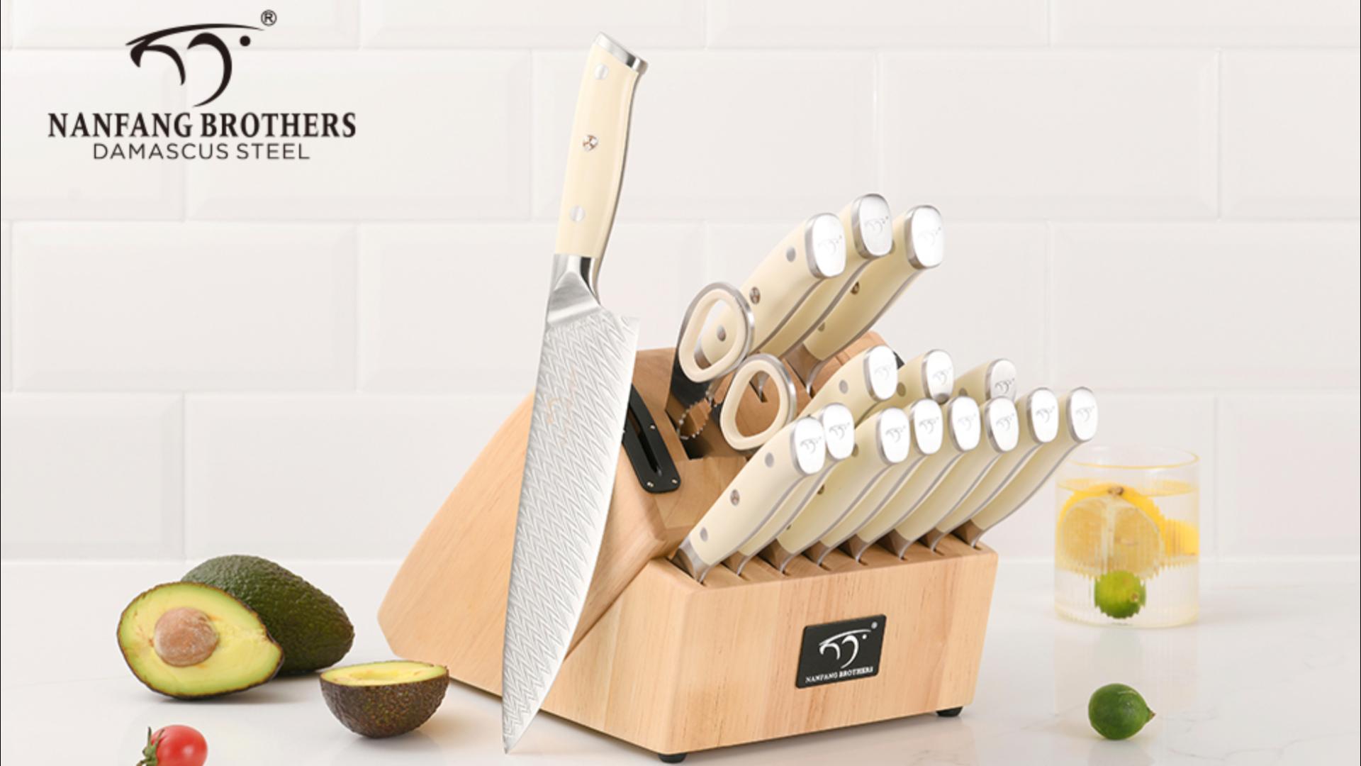 Amazon.com: NANFANG BROTHERS Knife Set, 19-Piece Damascus Kitchen