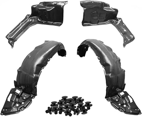 Parts N Go Juego de forro de guardabarros y motor debajo de la cubierta con clips para 2009-2014 Matrix Front Driver & Passenger Side Left Right