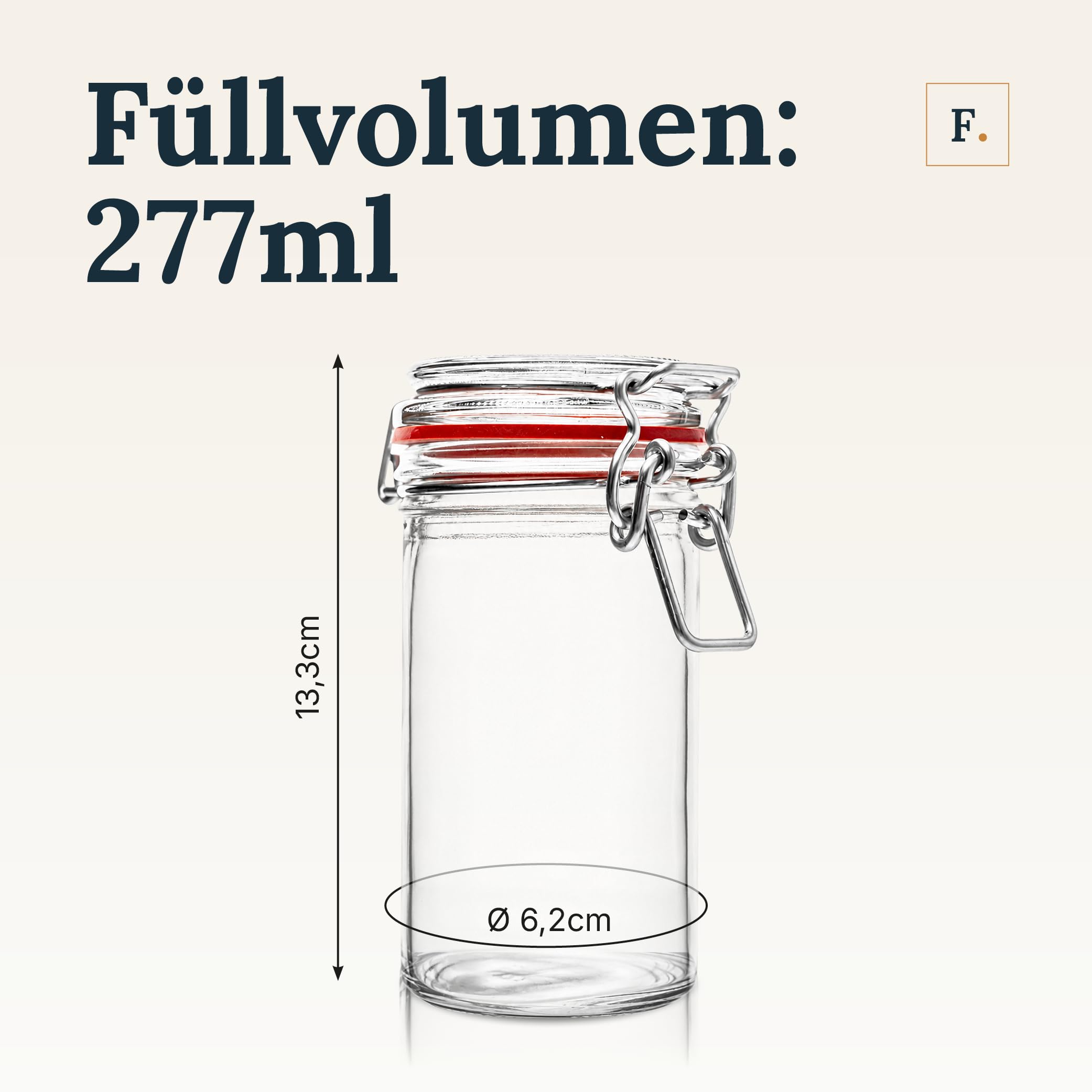 Bauer Flaschenbauer - Juego de 12 tarros de almacenamiento con gancho de alambre de 277 ml, adecuado como tarro para conservas y fermentación, para almacenamiento, relleno, tarros vacíos con gancho de