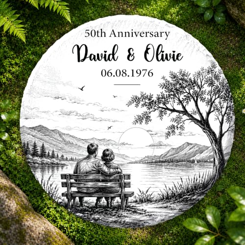Personalized 50th Anniversary Garden Stone