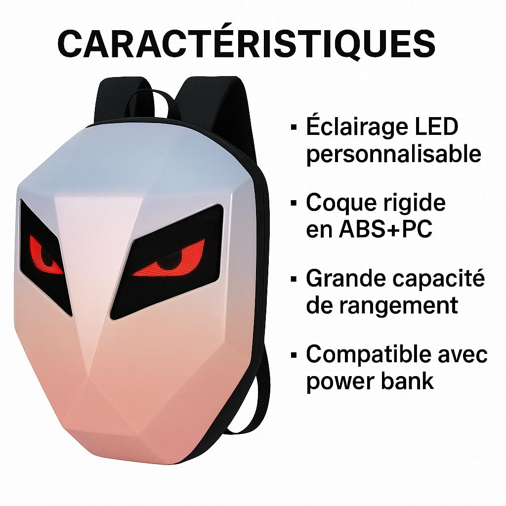 Mochila para moto LED LOY T6-P3.75, pantalla de 32×32 píxeles programable, control por aplicación, gran formato, impermeable, puerto USB, antirrobo, rosa, large, moderno