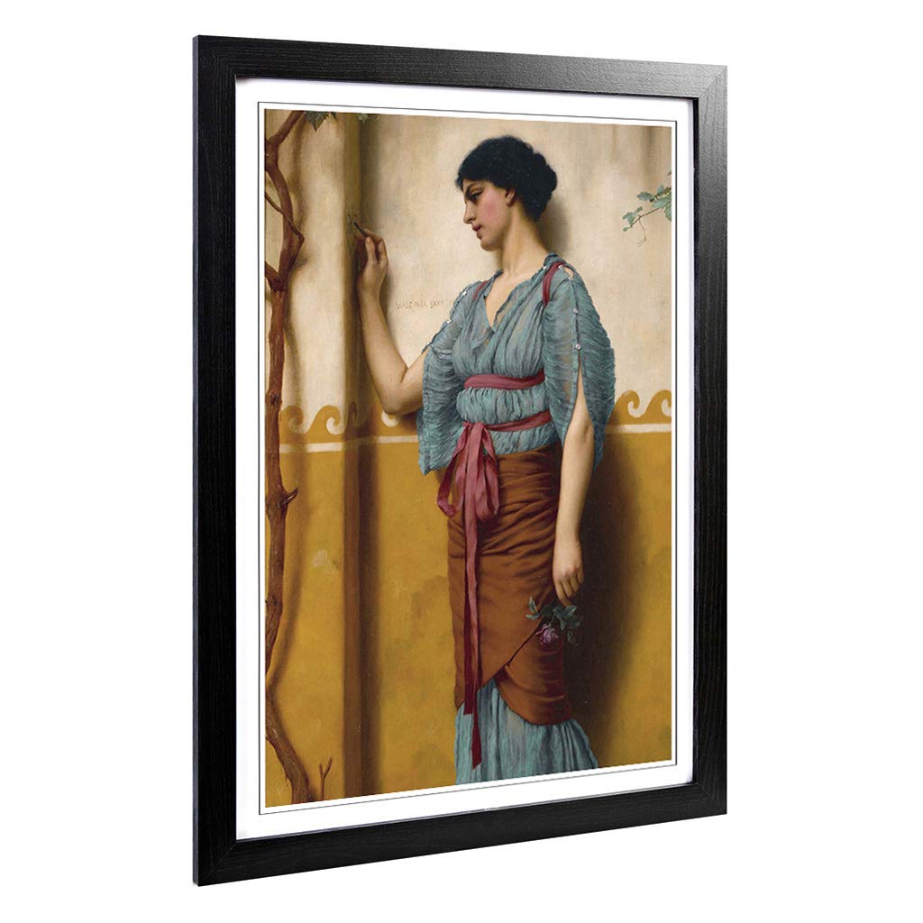 Big Box Art Framed Print of John William Godward The Trysting Place Design | Wall Art Picture | Home Decor for Kitchen, Living Room, Bedroom, Hallway, Black, A2 / 24.5x18 Inch / 62x45cm