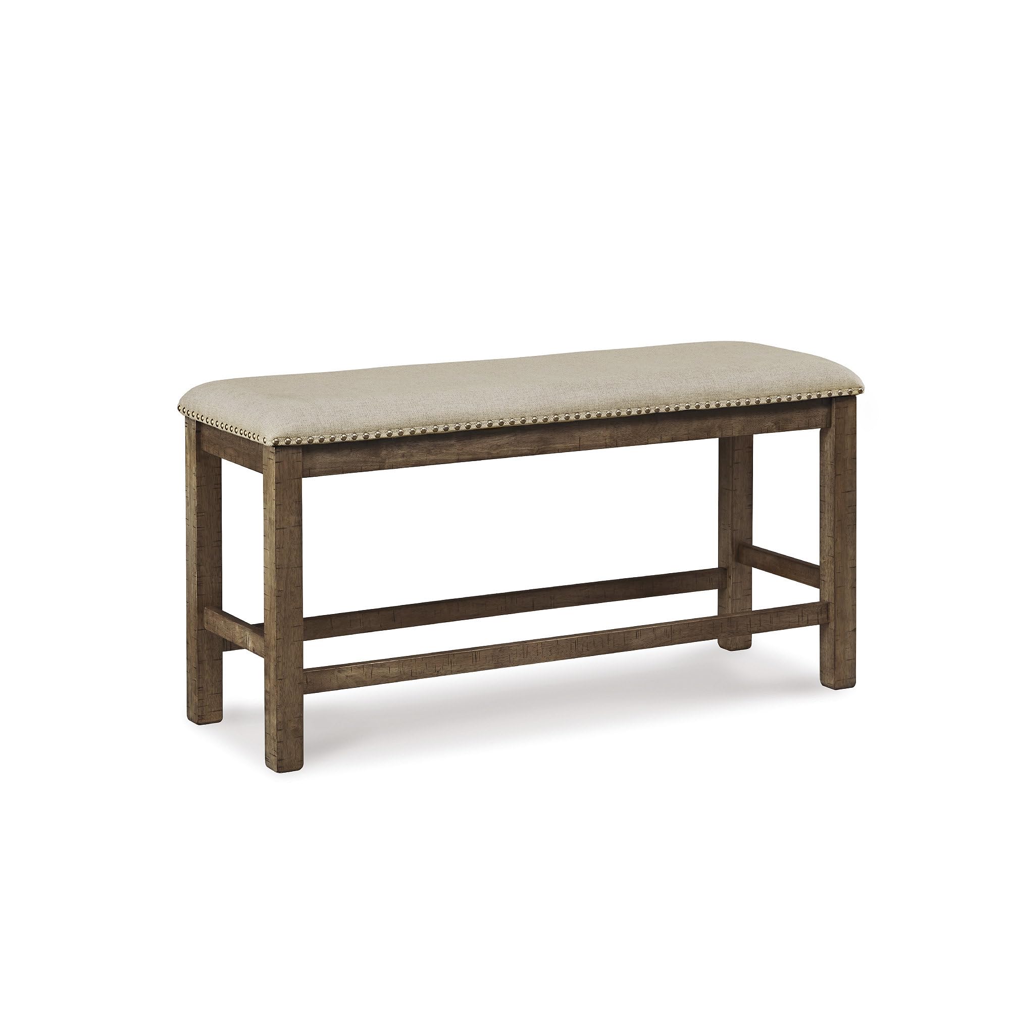 Morriville Counter Height Upholstered Dining Room Bench, Brown