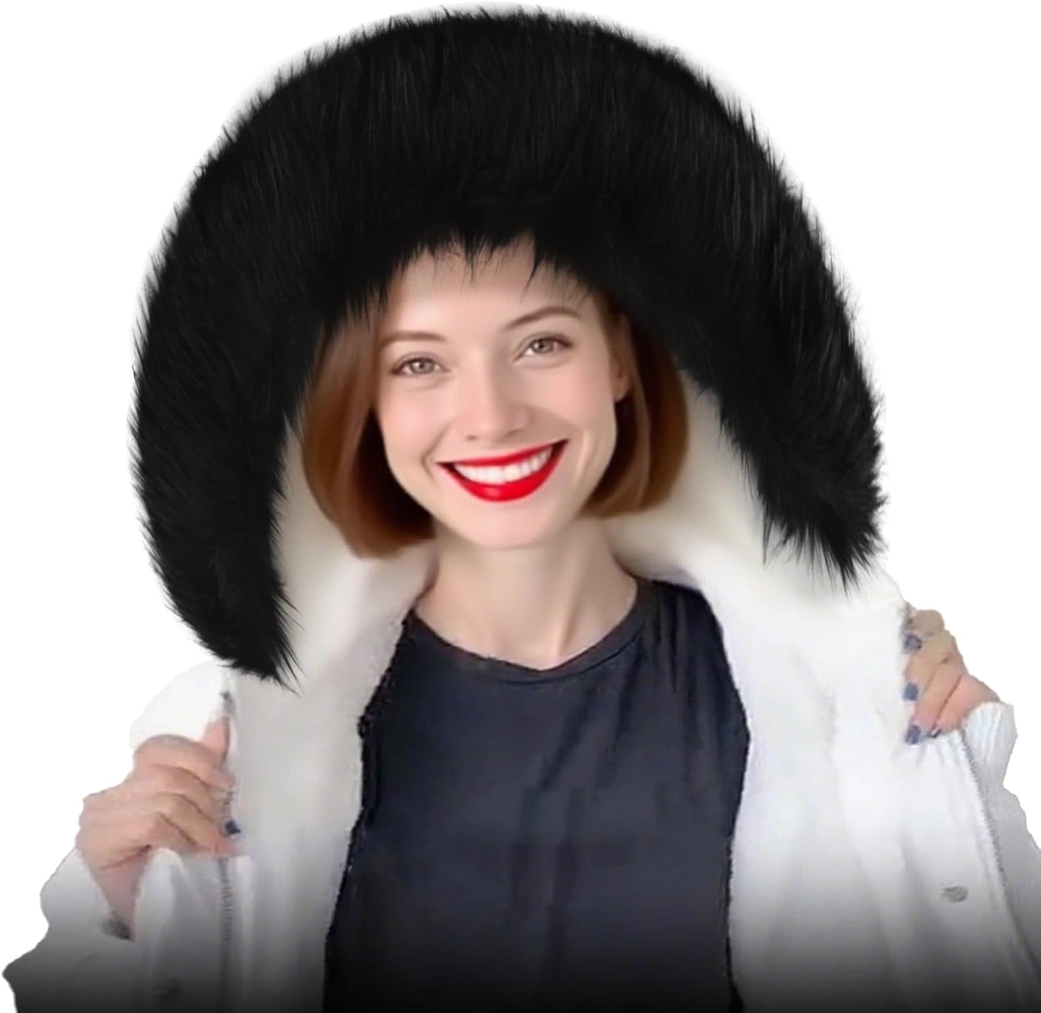 Faux Fur Collar Scarf Hood Trim Soft Warm Hood Collar Shawl Neck Wrap Warmer Winter Warmth Essential Coat Jacket Accessory - Image 3