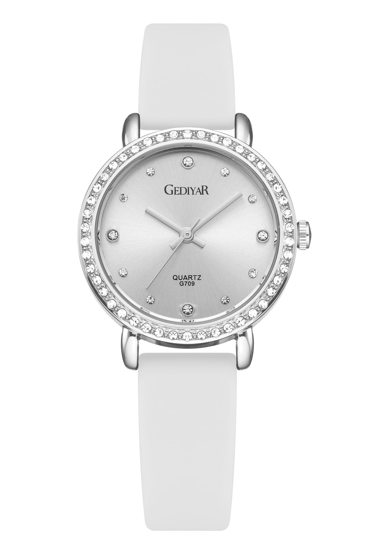 AIYISHIWomen's Quartz Watch for Ladies Female Bling Rhinestone Variety Colors Silicon Jelly Colorful Casual Dress Waterproof Analog Lady Wrist Watches