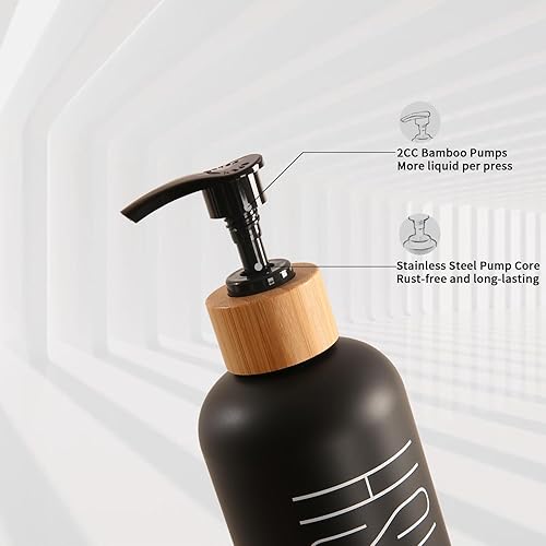 Miniatura 6 de Dispensador de jabón de ducha montado en la pared, contiene dispensador de ducha de 3 cámaras sin taladro. Dispensador de botellas con soportes de