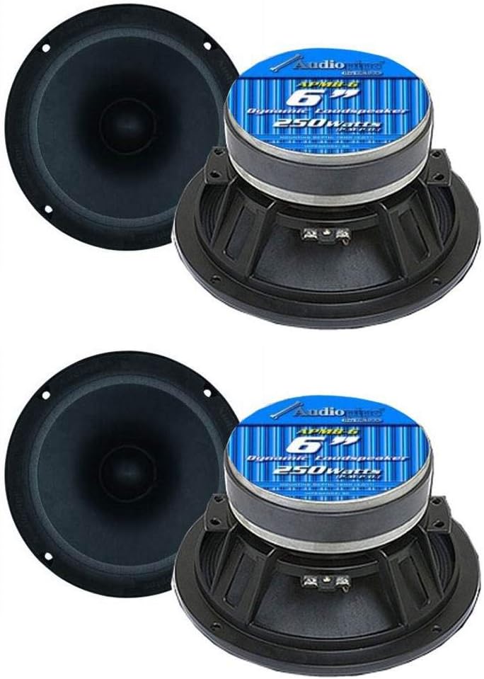 4 Audiopipe APMB6 6" 1000W Low/Mid Frequency 8 Ohm