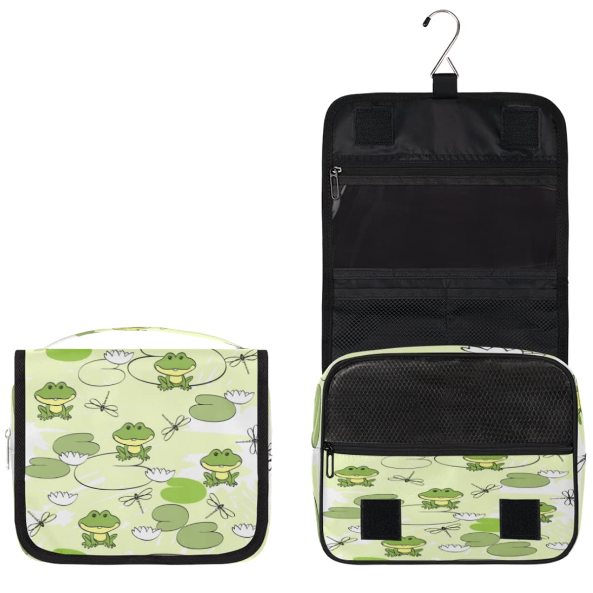 Kreskówka śliczna Forg Podróżna kosmetyczka Zabawna Forg Mycie Torba Unisex Wiszące przybory toaletowe Kosmetyczka Organizer do makijażu, wielobarwny, Jeden rozmiar