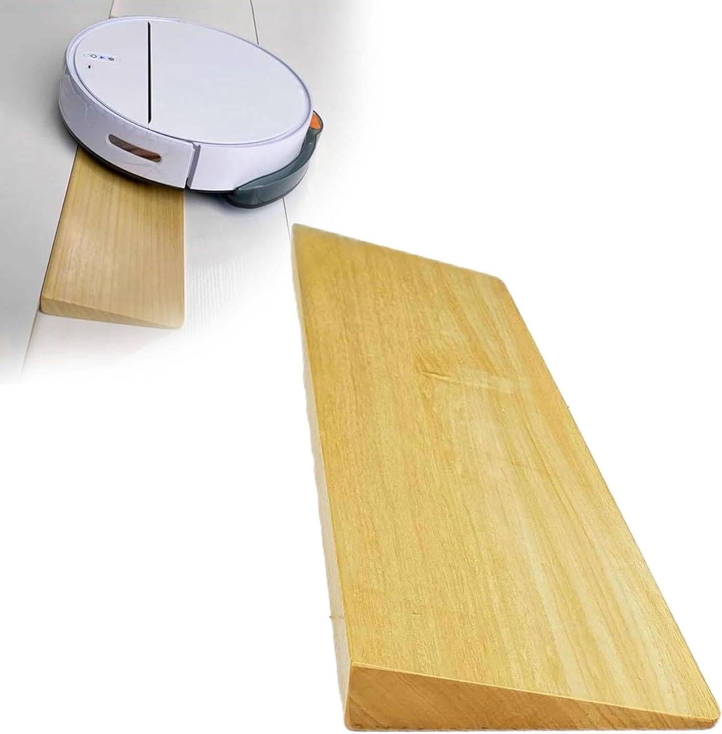 Portable Wooden Threshold Ramp for Wheelchairs, Lightweight and Durable for Easy Doorway and Sidewalk Access
