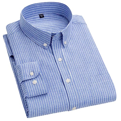 Chemise en Coton Oxford de Qualité Supérieure pour Homme Élégant Dninmim