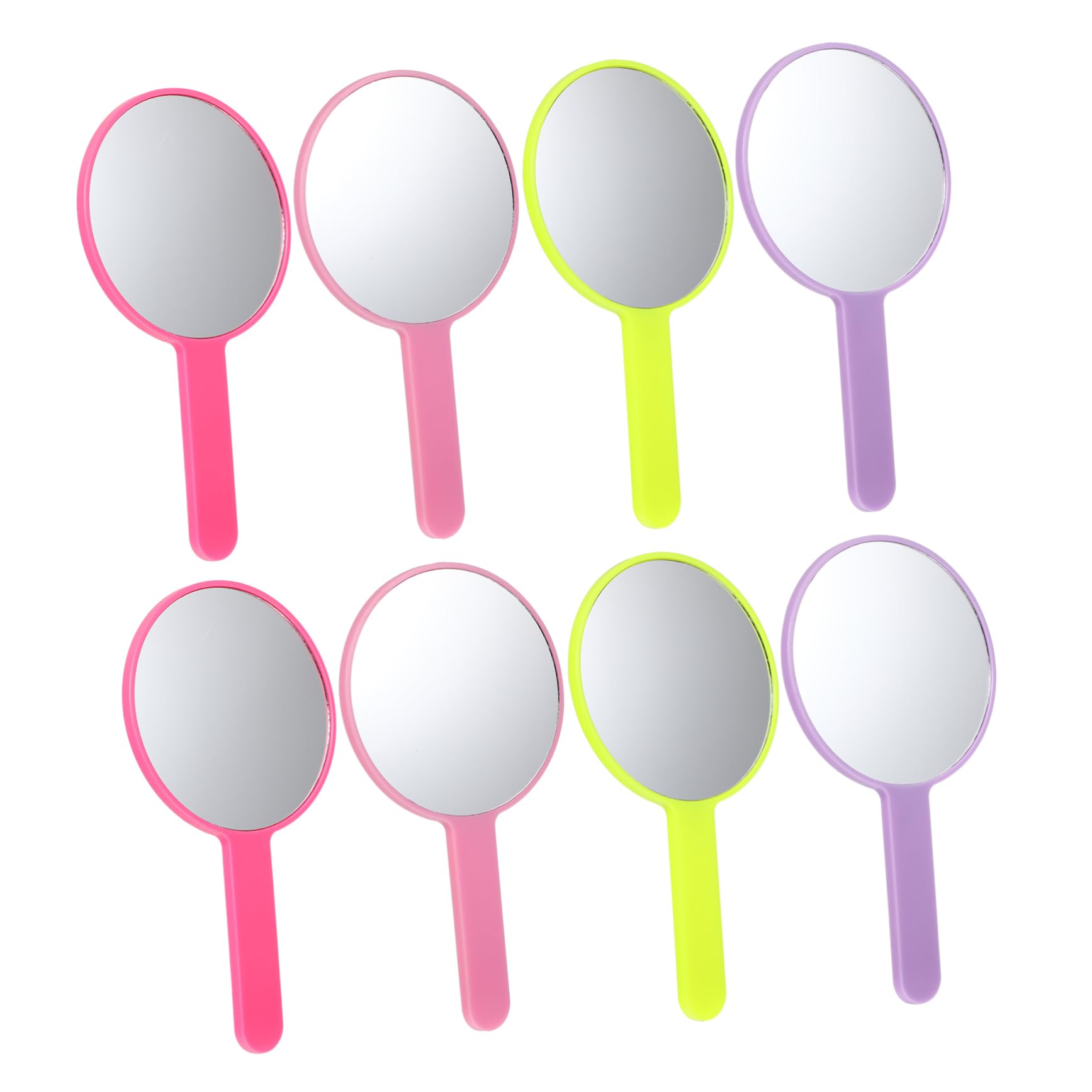 Miroir de maquillage portable Healvian lot de 8 miroirs de poche ronds avec poignée