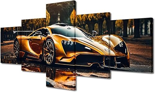 Miniatura 74 de TUMOVO Pintura retro para motocicletas, impresiones artísticas de motocicleta Cyberpunk, 5 piezas, lienzo, arte de pared, arte de pared Giclée,