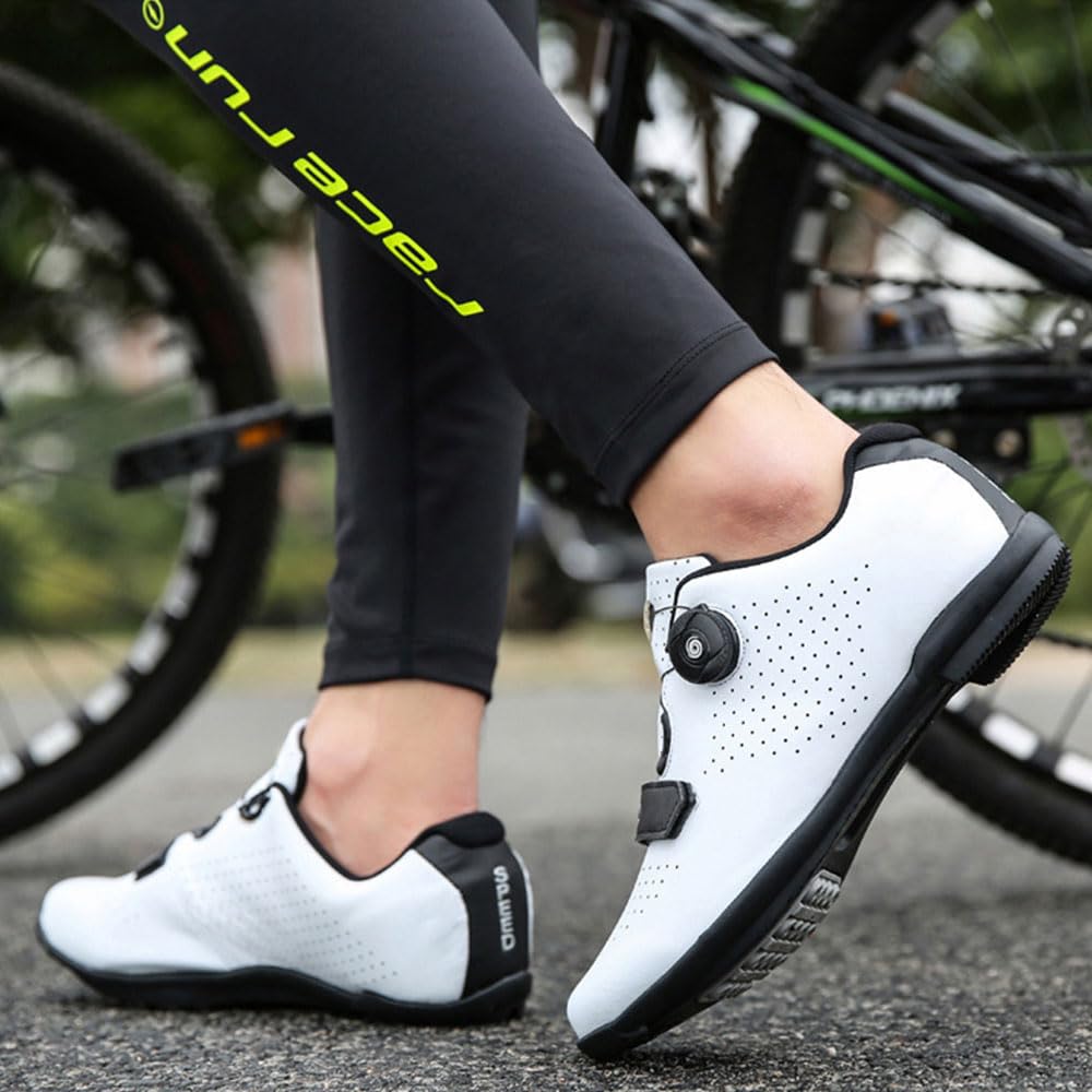 Zapatillas Ciclismo Montaña Zapatillas de Ciclismo Base Goma Antideslizante Ligeros Zapatos Bicicleta Montaña Hombre Calzado Bicicleta Sin Cleats 36EU-47EU