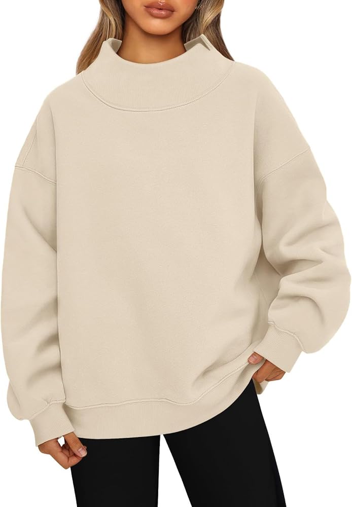 Amazon.com: Mock Neck Long Sleeve Tops for Women, Grey Mock Neck