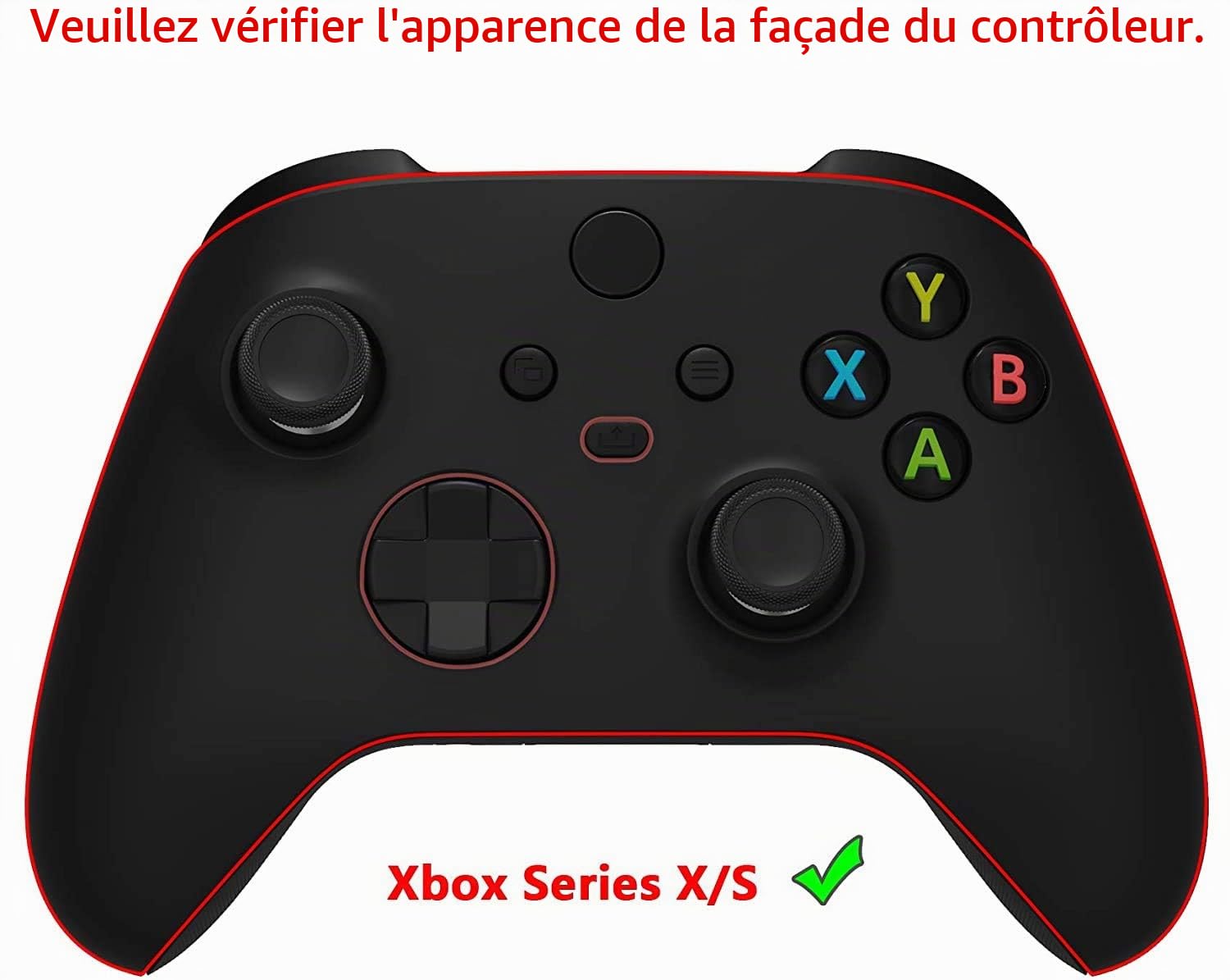 eXtremeRate Coque de Remplacement avec Bouton Complet pour Xbox Series X/S, Coque Avant Arrière avec Bouton Customisé pour Xbox Series X/S Manette, Transparent