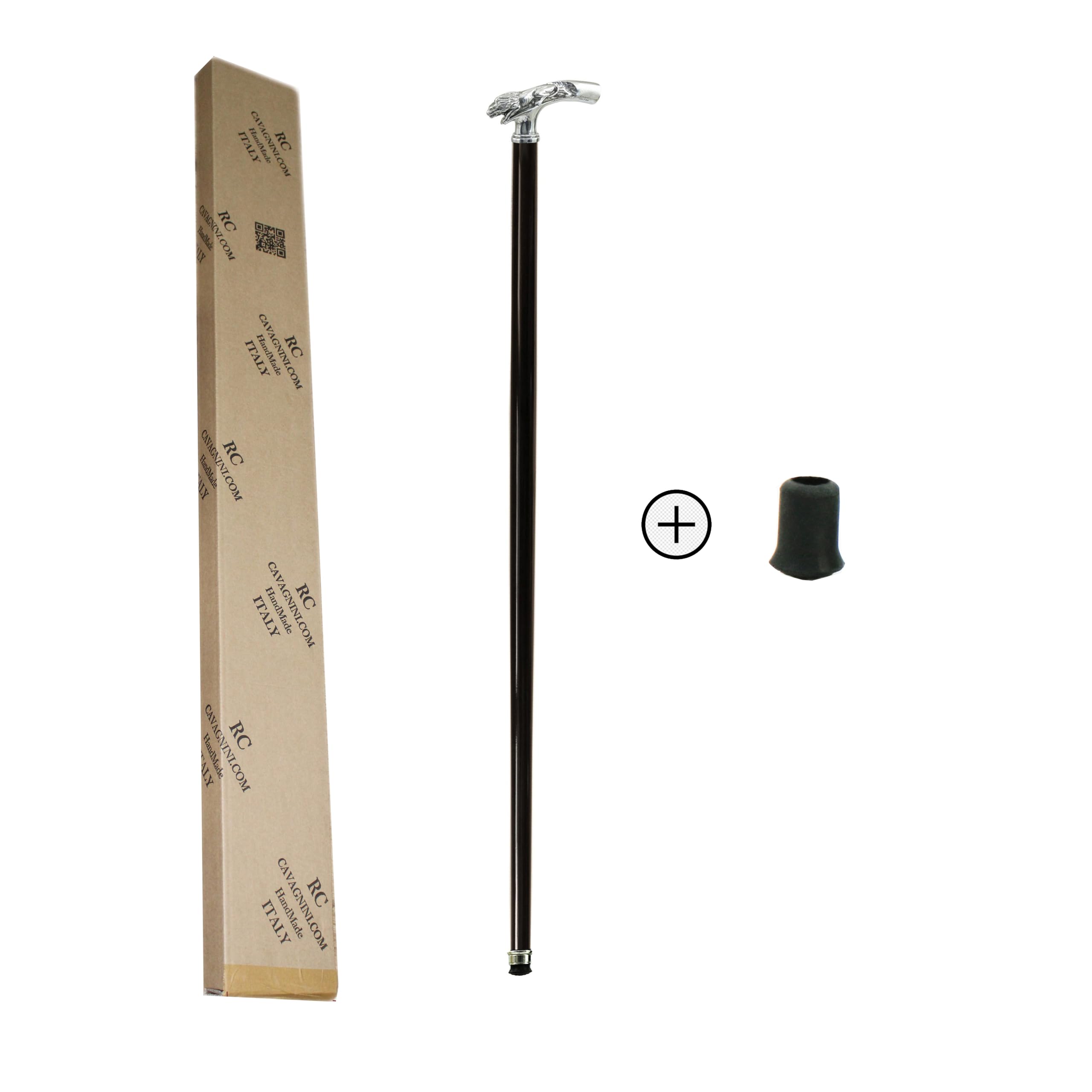 Gehstock CAVAGNINI Eleganter Zeremonie- Holz- für Senioren Damen und Herren- Länge anpassbar (Derby- Braun)