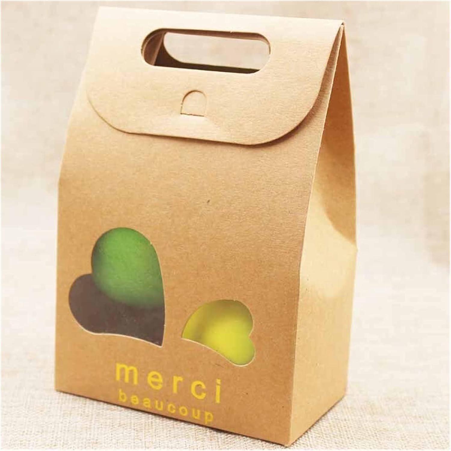 多機能 Feiluan 20pcsマルチカラーギフト窓ボックスバッグゴールド