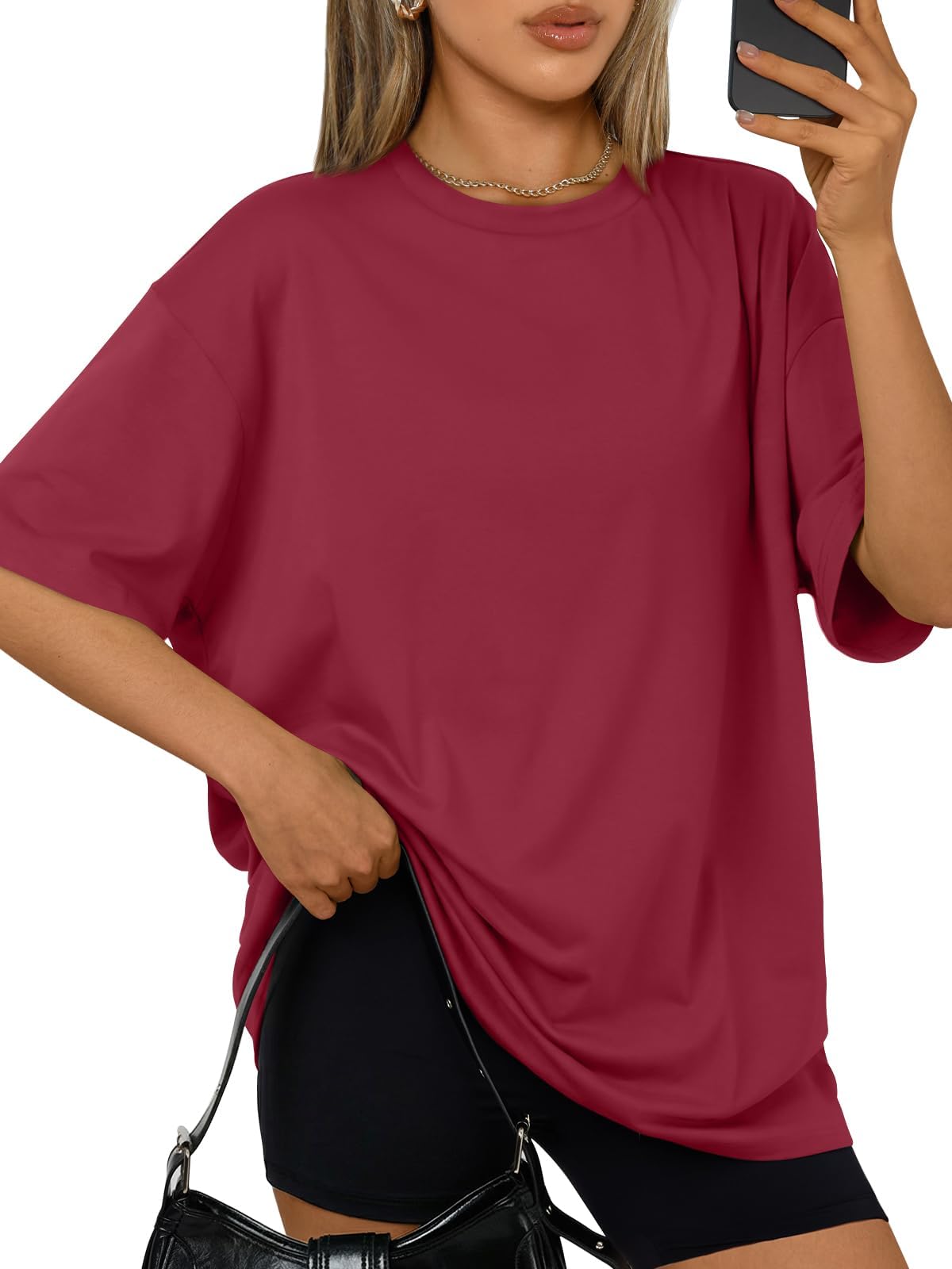 Trendy Queen Womens Oversized Summer T Shirts Plus Size Spring Cute Casual Tops Short Sleeves Fashion Workout Clothes