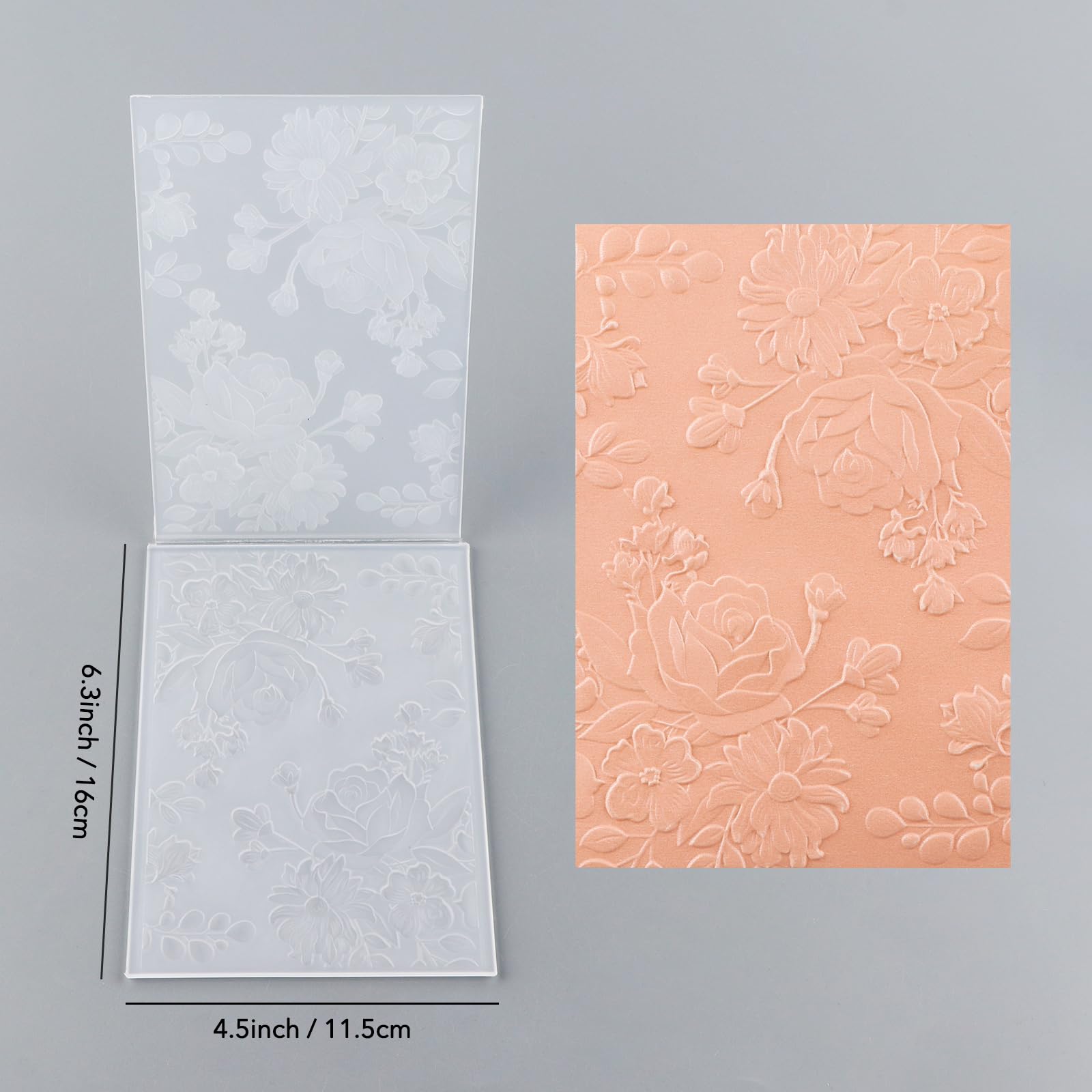 BAOFALI 2PCS 3D Flowers Embossing Folders for Card Making,Embossing Template Paper Card Embossing Stencil for DIY Scrapbooking Photo Album Card Paper Craft Decoration 6.3
