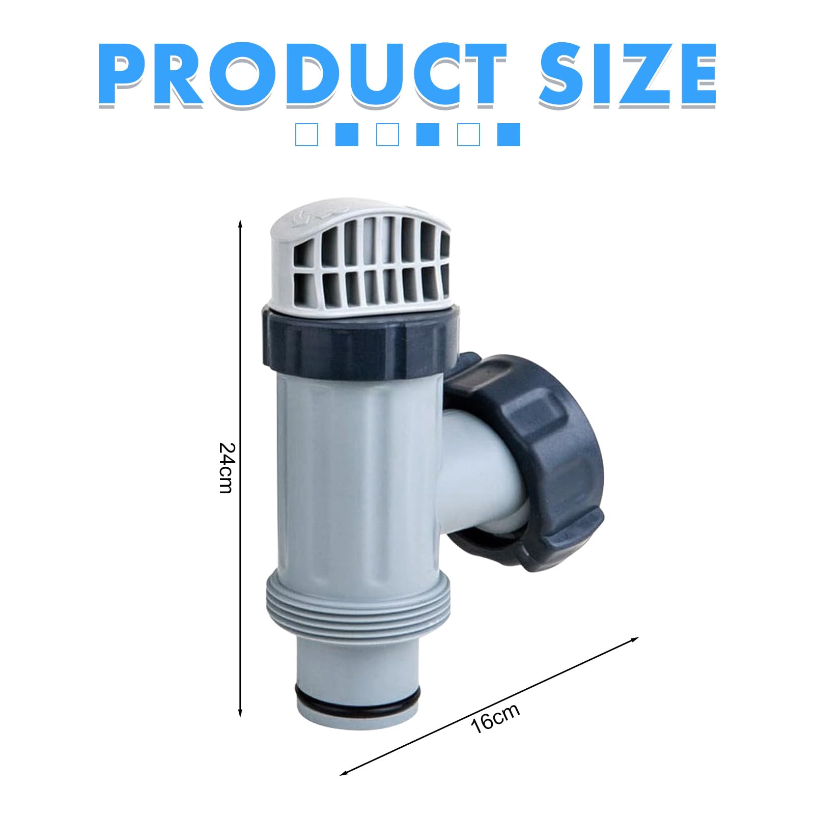 Pool Plunger Ventil Schlauchverbinder, Pool Kolbenventil Pool Ersatzteile,Pool Zubehör für Intex Filterpumpe 28635EG 28633EG,Absperrventil für oberirdische Schwimmbecken und Poolfilterpumpe (2 Stück)