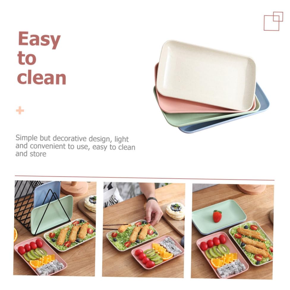 Set de 4 platos rectangulares para sushi Luxshiny miniatura 3