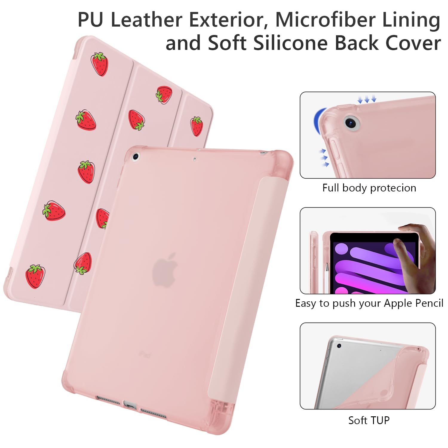 Amazon.com: Cute Kawaii Strawberry for iPad Air 13 Inch Case M3