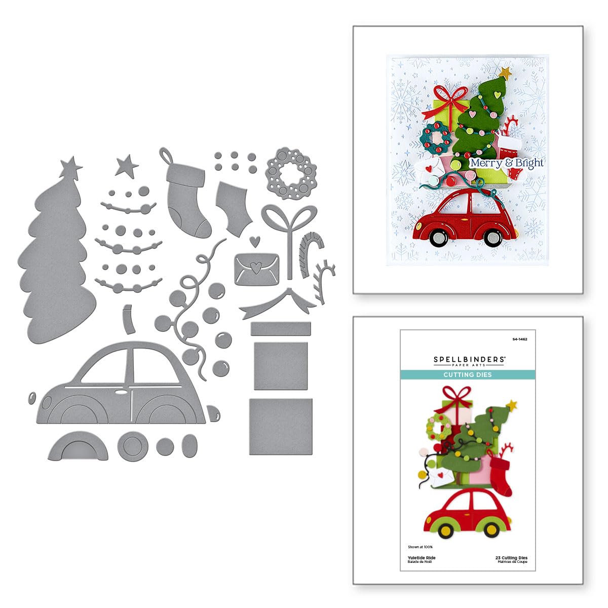 Matrices de découpe Yuletide Ride Wonderland pour scrapbooking de Noël