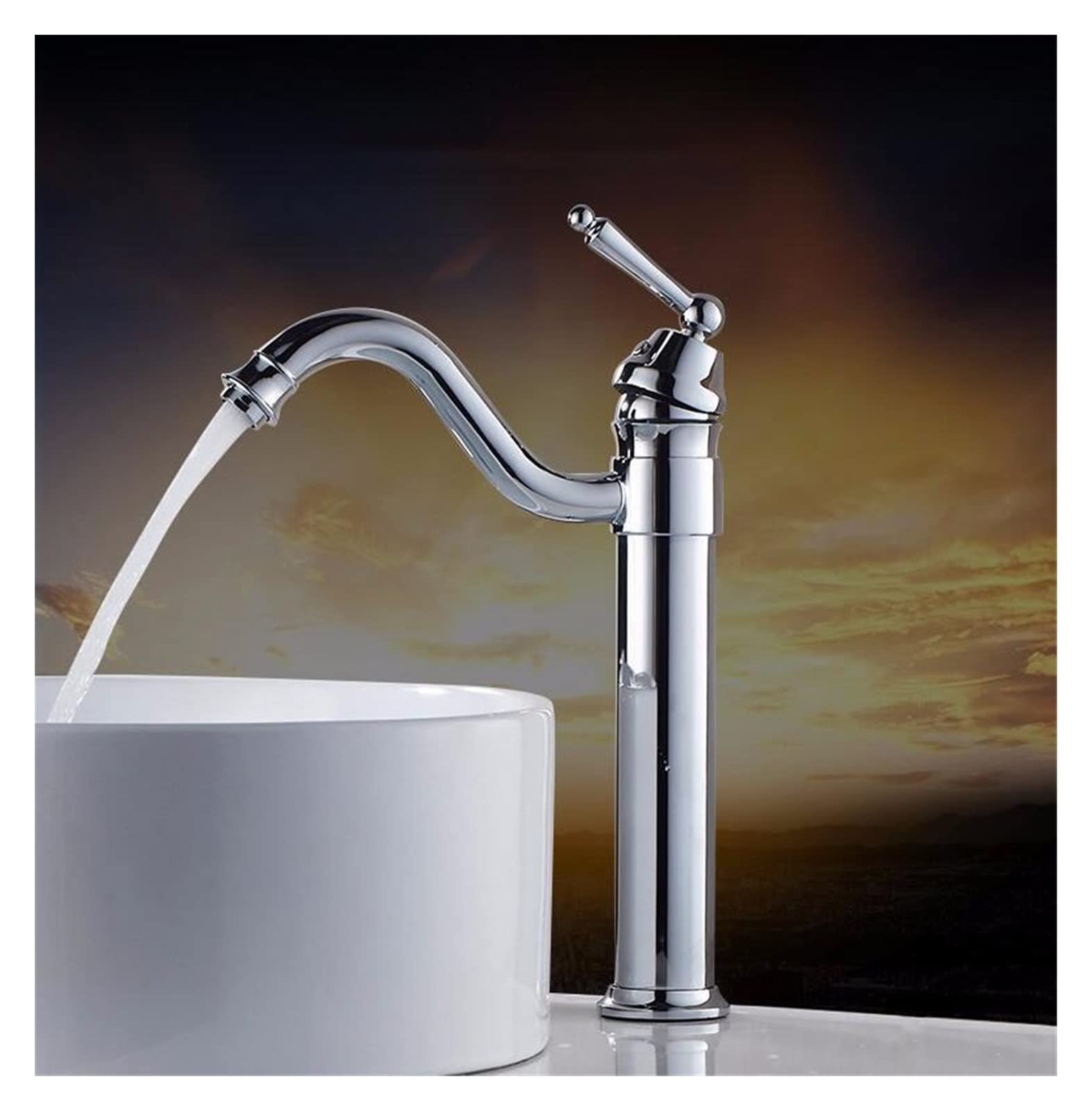 Mooilko Groen New Deck Bathroom Basin Sink Mixer Tap Polished Antique Bronze Basin Faucet Bathroom Faucet Sink Tap Easy To Install(Groen)