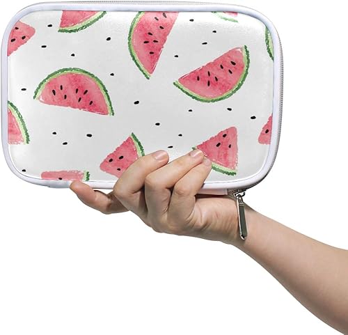 Miniatura 2 de Bardic Estuche para lápices de sandía, bolsa de brochas de maquillaje, organizador de viaje, bolsa de cosméticos, soporte para pasaporte para