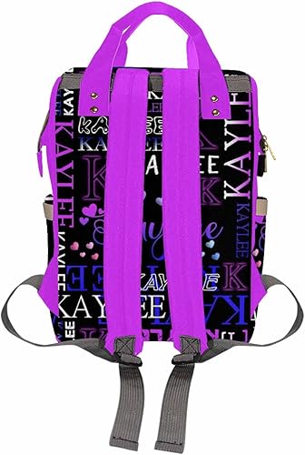 Miniatura 3 de Artsadd Bolsas de pañales personalizadas con nombre personalizado Monogram Backpack Baby Shower Regalos, Patrón 50., Mochilas Daypack