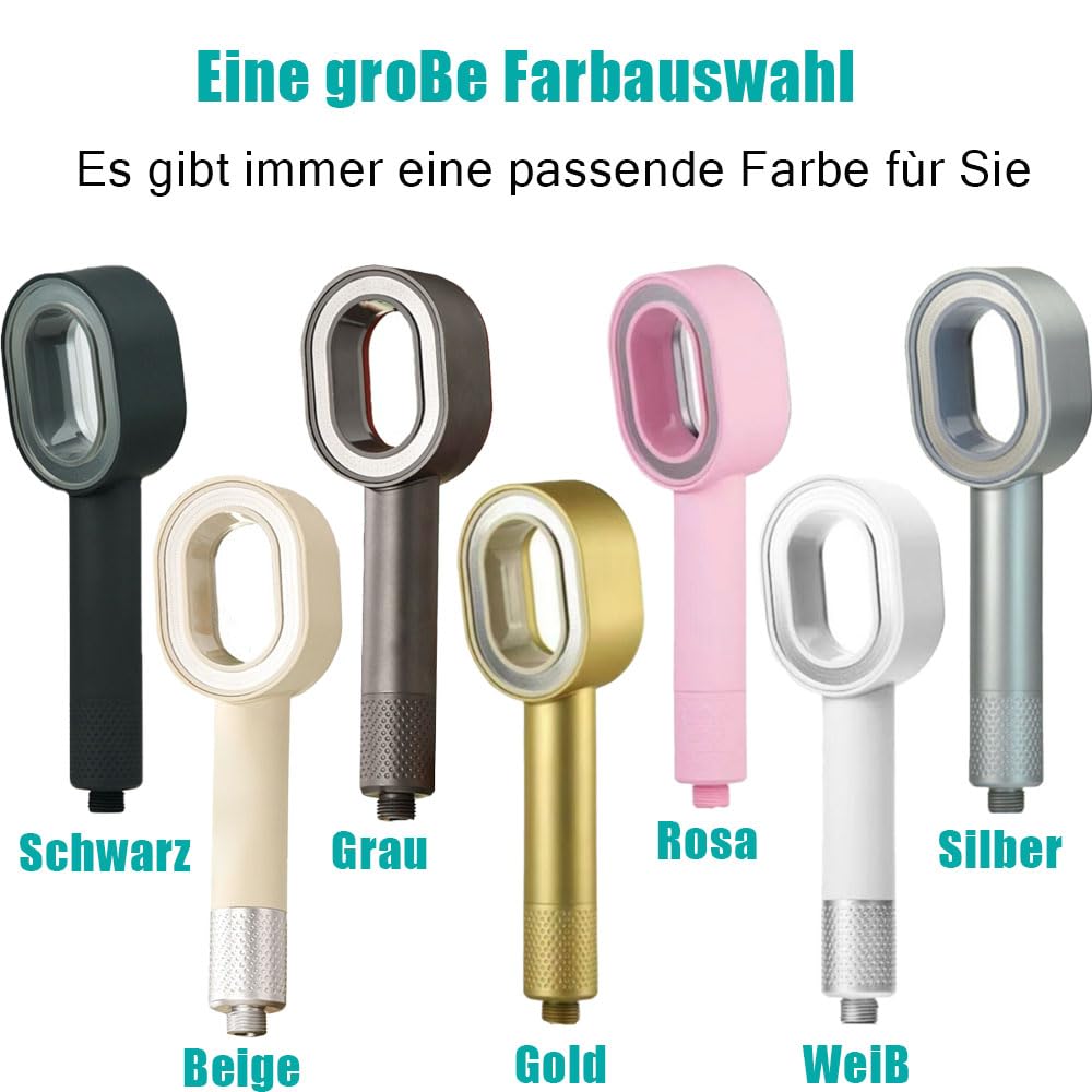 Duschkopf Doodle Massage Duschkopf Mit Filter Hochdruck Duschkopf Duschkopf Mit Filter Gegen Kalk Für Entfernen Vom Harten Wasser Rest-Chlor Schwermetall Und Zubehör (Silber)