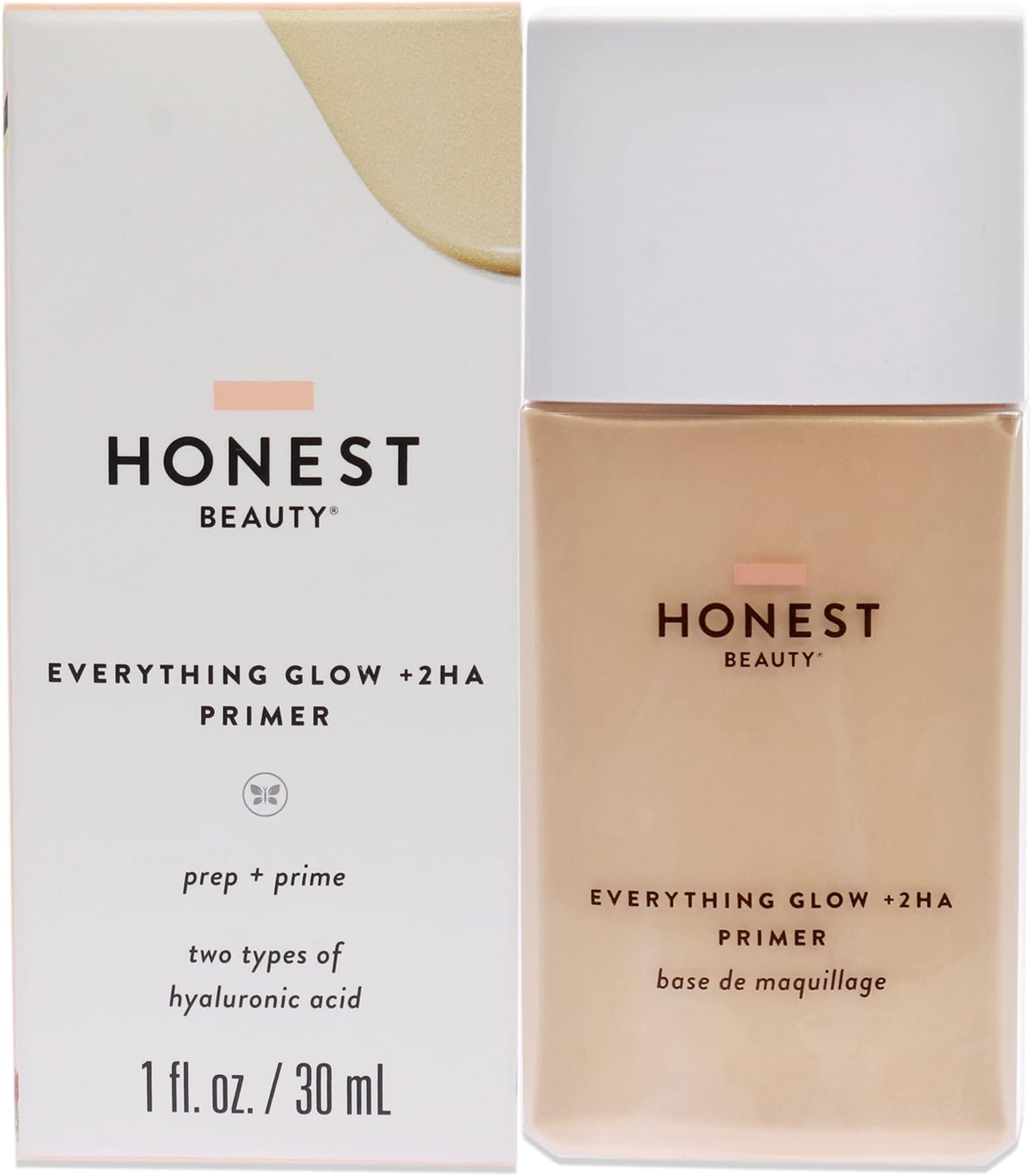 Honest Beauty Everything Primer, Glow with Hyaluronic Acid | Paraben Free, Dermatologist Tested, Cruelty Free | 1.0 fl. oz.