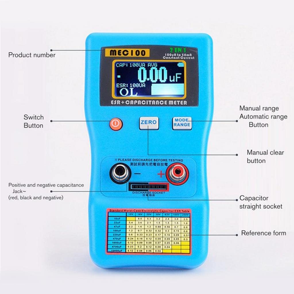 MEC-100 Digital Display Auto Range Capacity Test Meter
