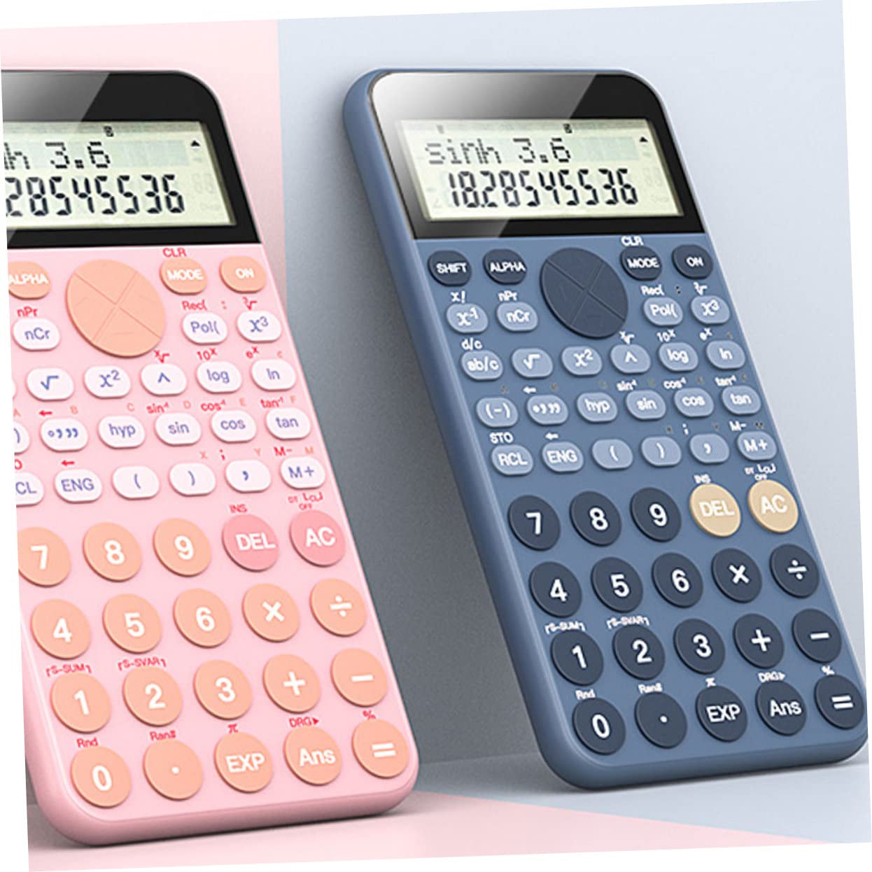 STOBOK 2pièces Calculatrice Scientifique Portable De Fonctions Outil Pratique pour Étudiants Comptabilité Et Mathématiques Bleu