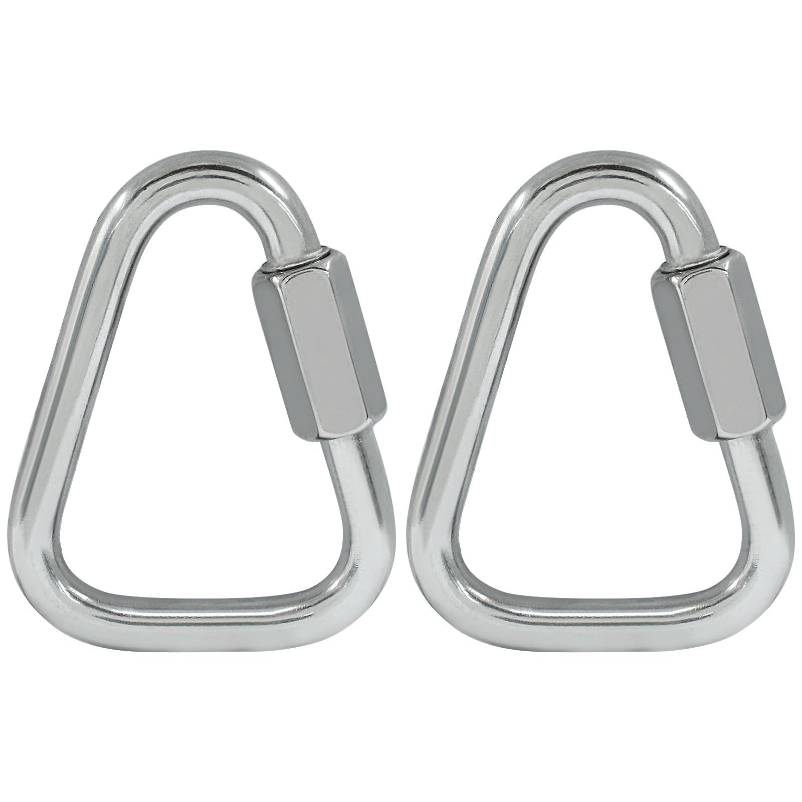 2 Pack Delta Quick Links 5/16 Inch, 316 Stainless Steel Triangle Locking Quick Connector, M8 Durable Link Chain Heavy Duty Chain Connector - 1535lbs Capacity for Industrial(2.9 Inch)