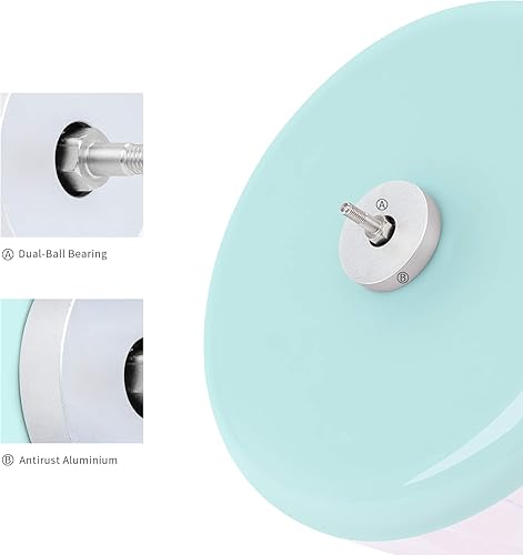 Vista 29 de Niteangel - Ruedas de ejercicio supersilenciosas para hámster, con soporte ajustable, para ratones, jerbos u otros animales pequeños Rosado