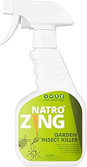 NatroZing Garden Insect Killer 11 OZ, Pest Control for Plants Indoors & Outdoors,Kills Aphids, Mealybugs,Spider Mites and Gnats All Stages and Eggs,Plant Extract Based,Non-Toxic Child & Pets Safe