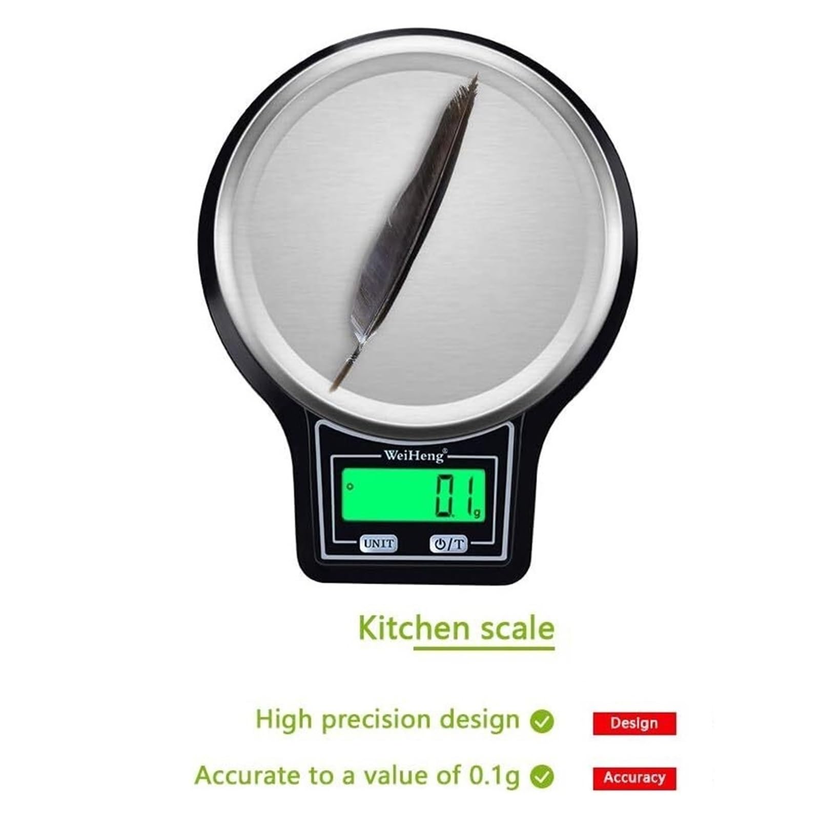 Balanza De Cocina Alimentos Digital Electrónica Acero Inoxidable Herramientas Medición Y Peso Medición Precisa Esfuerzo(10Kg X 1g)