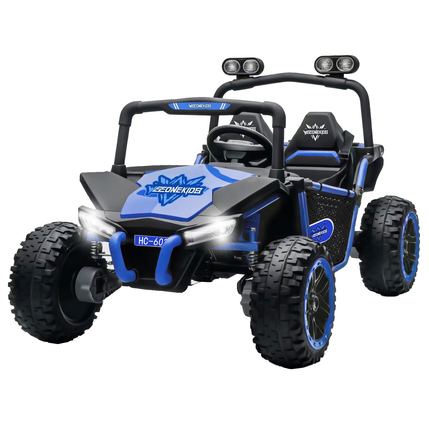 Ride on Toy for Big Kids, Kids' 2 Seat Electric Vehicles Outdoor Race Truck Car with 4 * 75W Strong MotorsBluetooth Speaker and 24V 7AH Big Battery,2