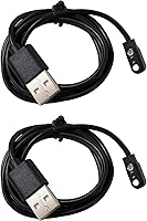Vista 1 de Paquete de 2 cargadores de reloj inteligente con cable de carga de datos USB universal de 2 pines, cargador magnético compatible
