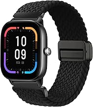 Braided Nylon Strap for Amazfit GTS 4/GTS 4 Mini, GTS 3, GTS 2/GTS 2 Mini/GTS 2e, GTS, 20 mm Elastic Bracelet for Amazfit Bip 3/Bip 3 Pro, Bip U/Bip U Pro, Bip S/Bip S Lite, Bip/Bip Lite