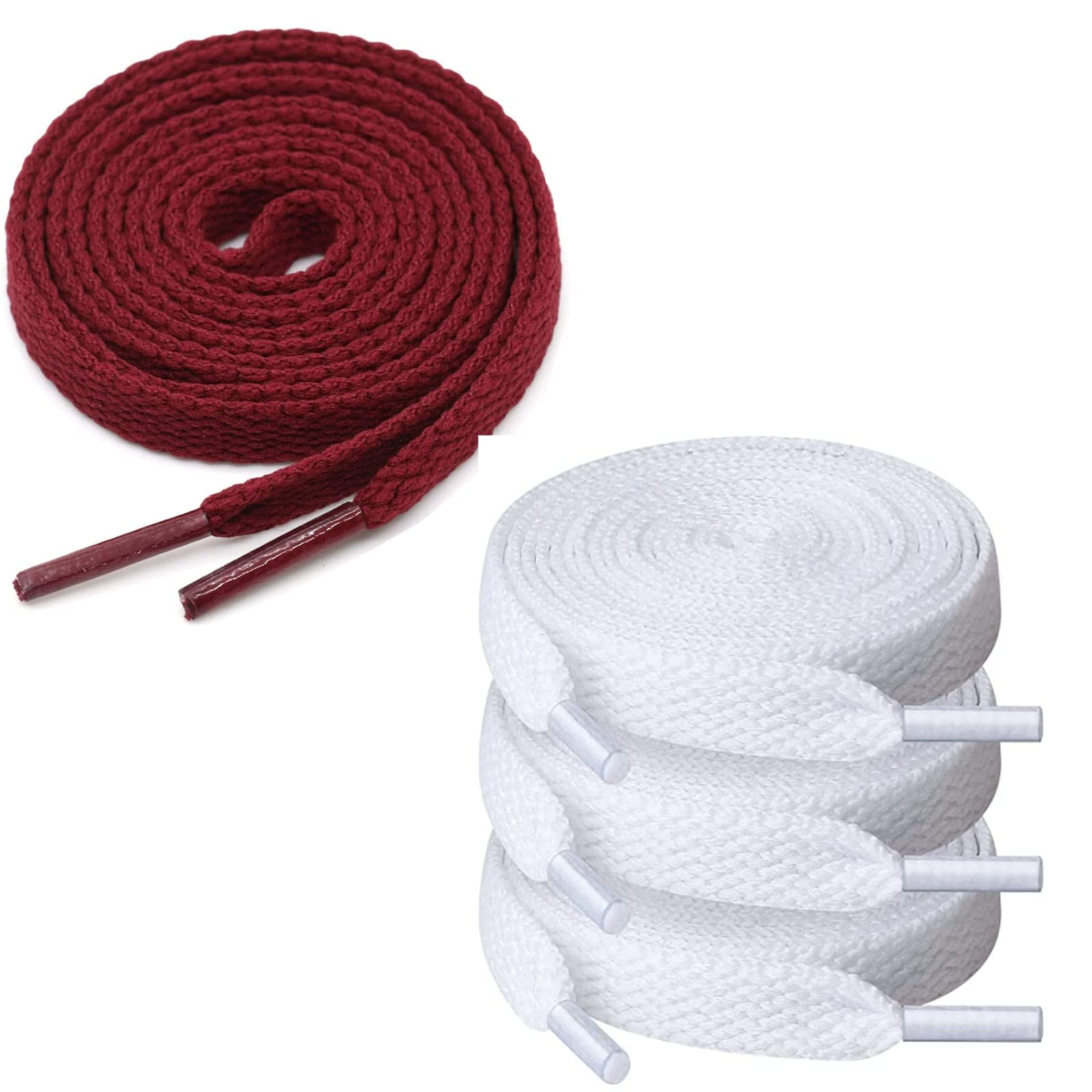 GRAH SANGRAH® Unisex Shoe Lace for Running, Sport or Gym shoelace Flat Sneaker Shoelace Athletic shoe strings (120 CM, 2 Pairs, Maroon-White) (B0CNRNZ9NY) Amazon Price History, Amazon Price Tracker