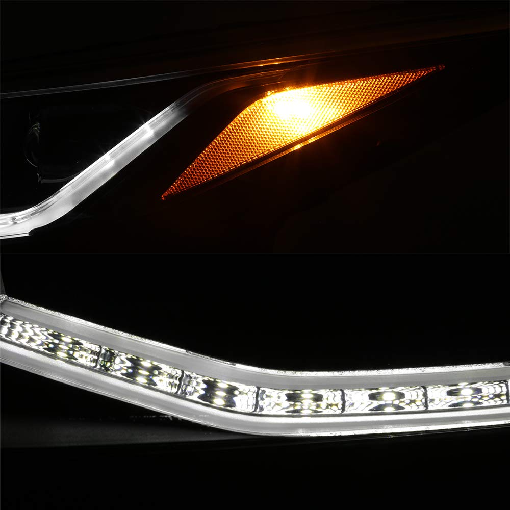 AKKON - Headlamps For 2016 2017 2018 2019 Chevy Cruze Model w/LED DRL Halogen Projector Headlights Left Driver Side