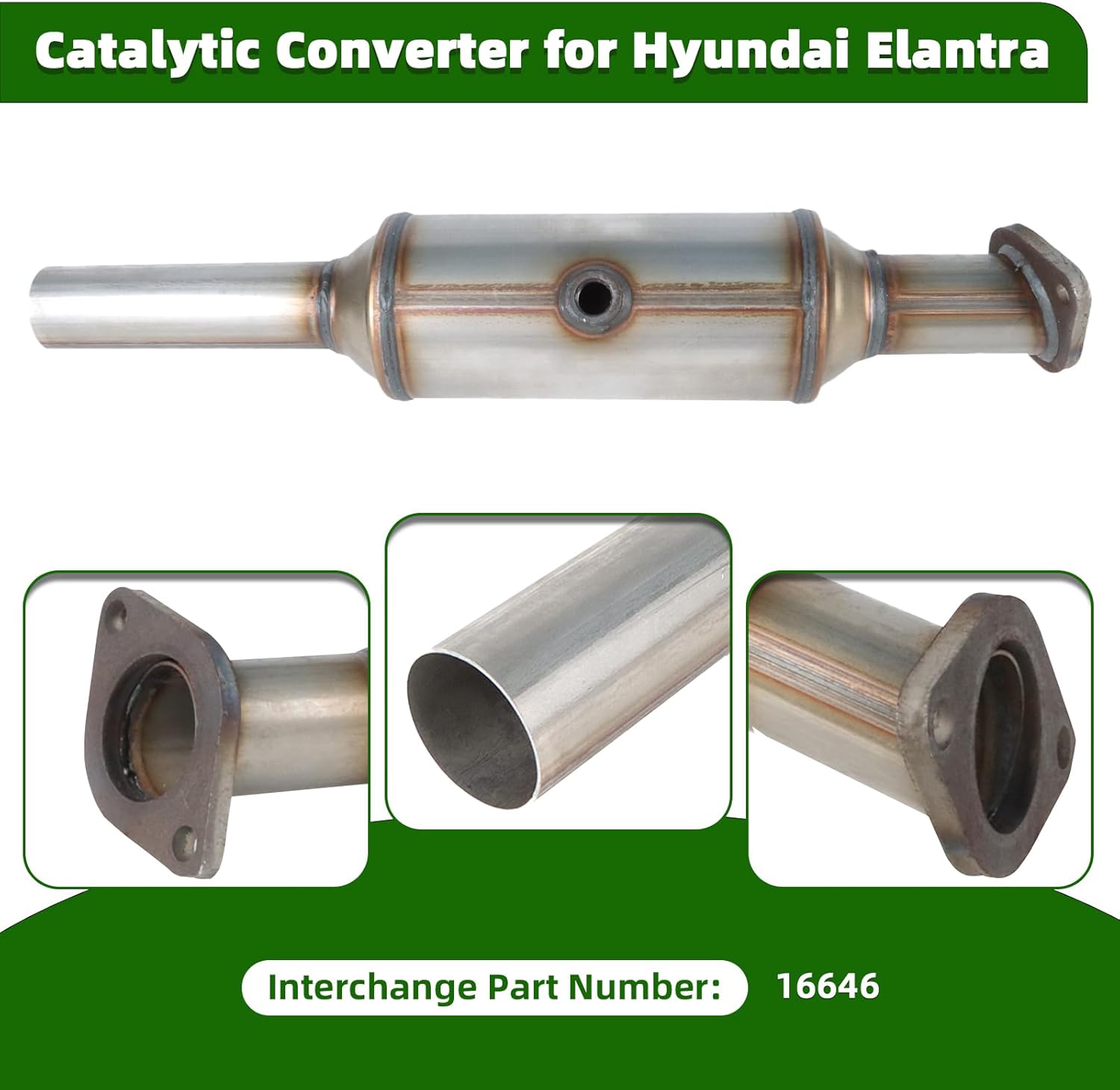 Catalytic Converter Replacemenf for Hyundai Elantra 1.8L 2012 2013 2014 2015 2016, Kia Soul 2.0L 2011-2016 16646