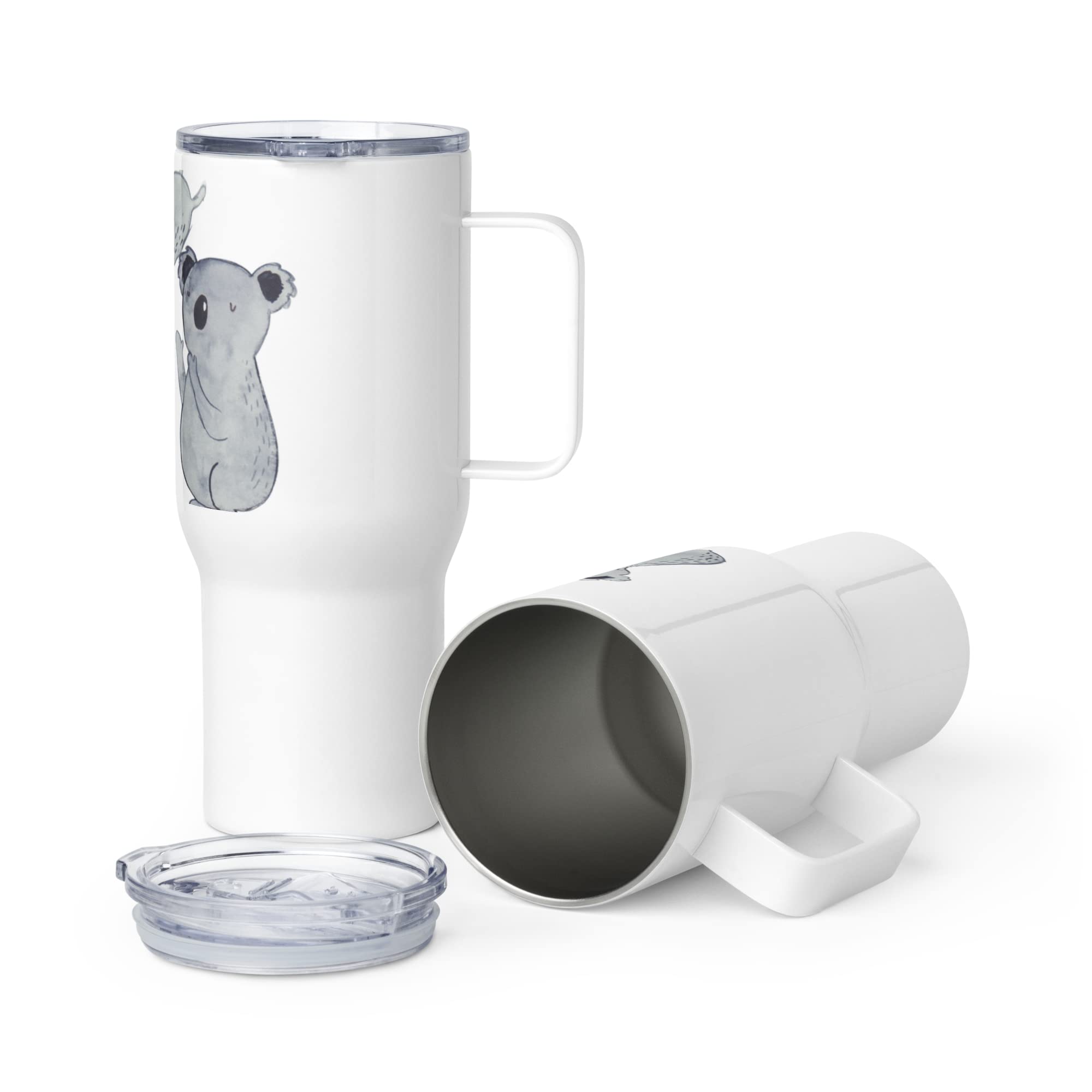 Mr. & Mrs. Panda Kaffee-to-go-Becher Koalas Feiern - Geschenk, thermosbecher, Koala, Geburtstag, Großer Thermobecher, Happy Birthday, Edelstahl Tasse, Thermos-Becher, Teetasse, Herz, Party