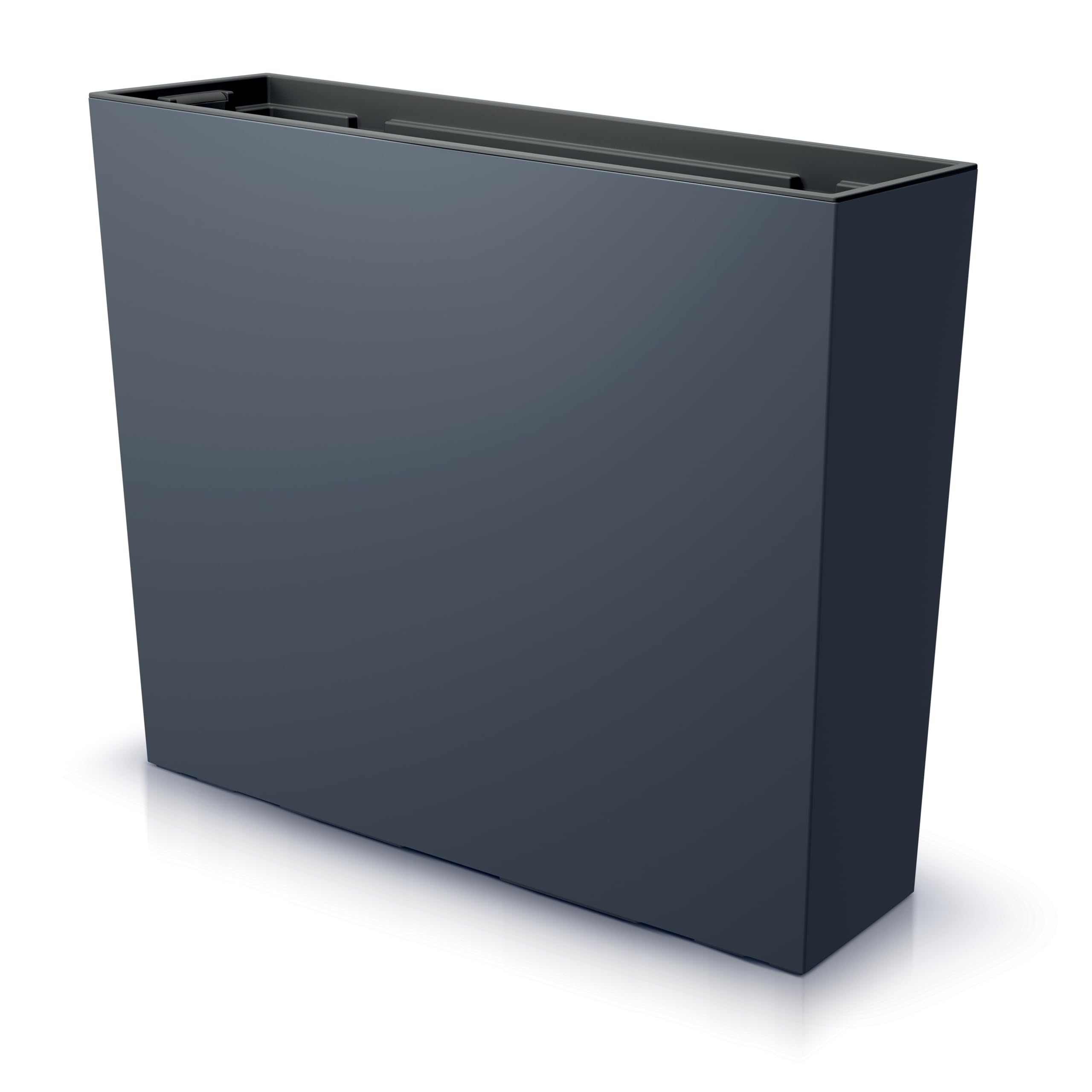 Fioriera 77x23x68cm in plastica, resistente agli agenti atmosferici e versatile - ideale per balconi e interni - dal design elegante | Antracite
